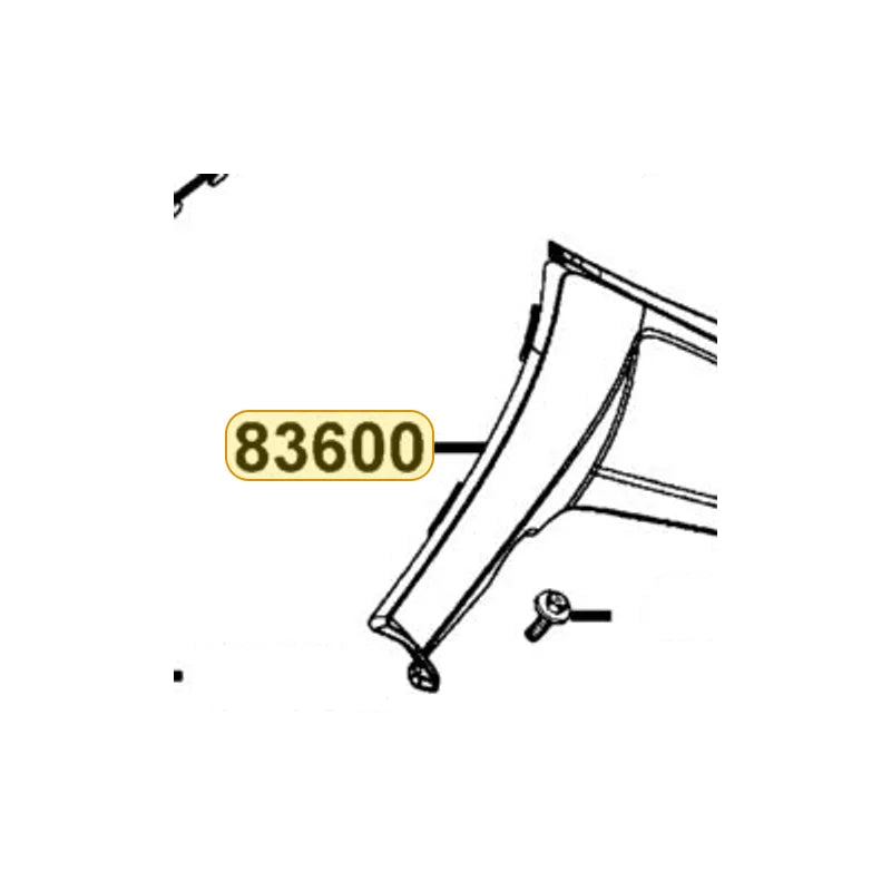 KYMCO Left Side Cover 83600-ADC6-E76-VDP, part location on the factory exploded-view diagram