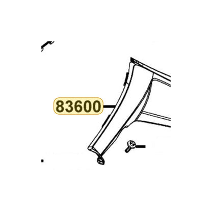 KYMCO Left Side Cover 83600-ADC6-E76-VDP, part location on the factory exploded-view diagram