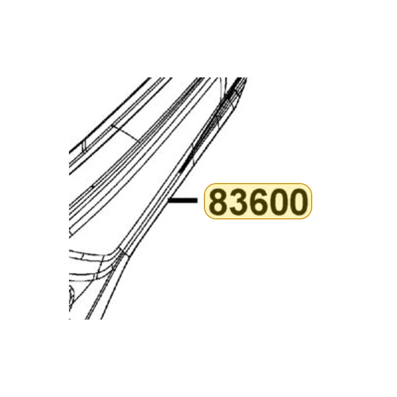 KYMCO Left Body Cover 83600-AEB9-E00-35P, part location on the factory exploded-view diagram