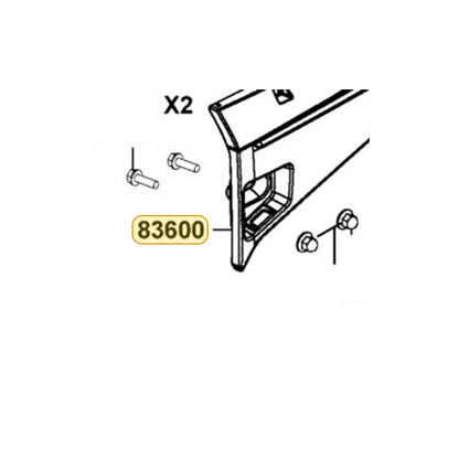 KYMCO Panellh Rear Fender 83600-ALE8-600-EVP, part location on the factory exploded-view diagram