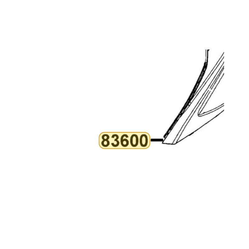 KYMCO Left Body Cover 83600-LDF7-E10-NMP, part location on the factory exploded-view diagram