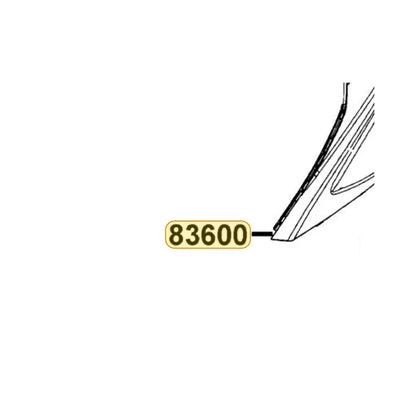 KYMCO Left Body Cover 83600-LDF7-E10-NMP, part location on the factory exploded-view diagram