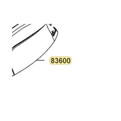 KYMCO Cover. Left Body 83600-LEA2-900-JBP, part location on the factory exploded-view diagram