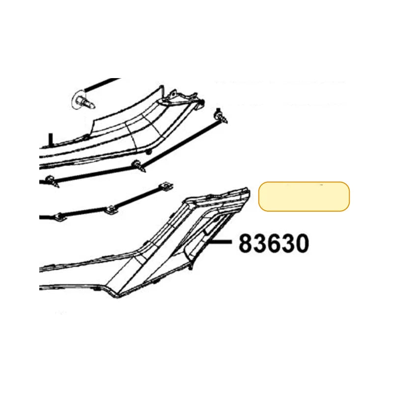 KYMCO Board A .Left Side 83630-ABD2-C00-66P, part location on the factory exploded-view diagram
