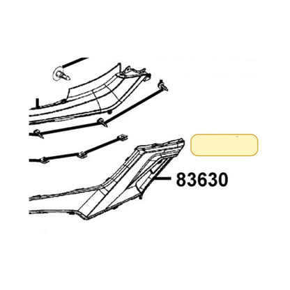 KYMCO Board A .Left Side 83630-ABD2-C00-66P, part location on the factory exploded-view diagram