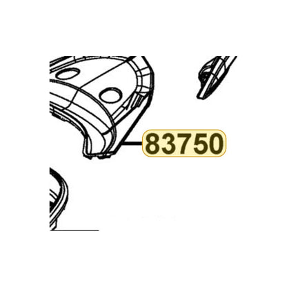 KYMCO Rear Center Cover 83750-ABD2-C00-63P, part location on the factory exploded-view diagram