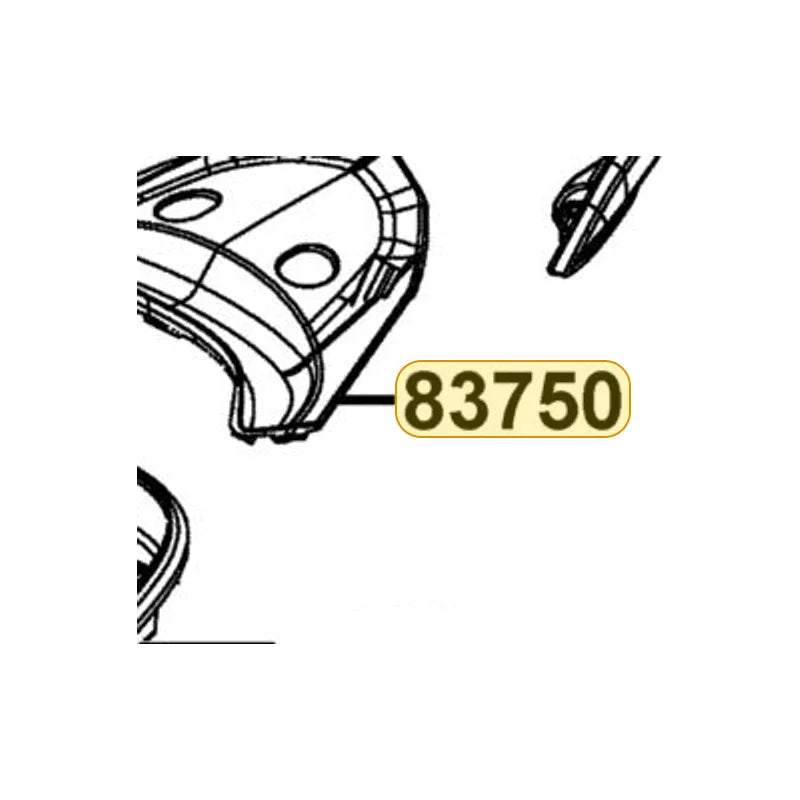 KYMCO Rear Center Cover 83750-ABD2-C00-66P, part location on the factory exploded-view diagram