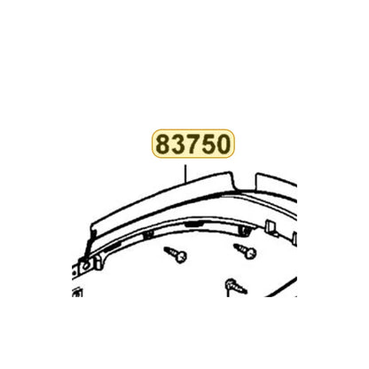 KYMCO Center Rear Cover 83750-LEA2-900-JBP, part location on the factory exploded-view diagram