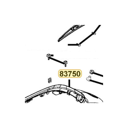 KYMCO Rear Center Cover 83750-LGR5-E10-NMP, part location on the factory exploded-view diagram