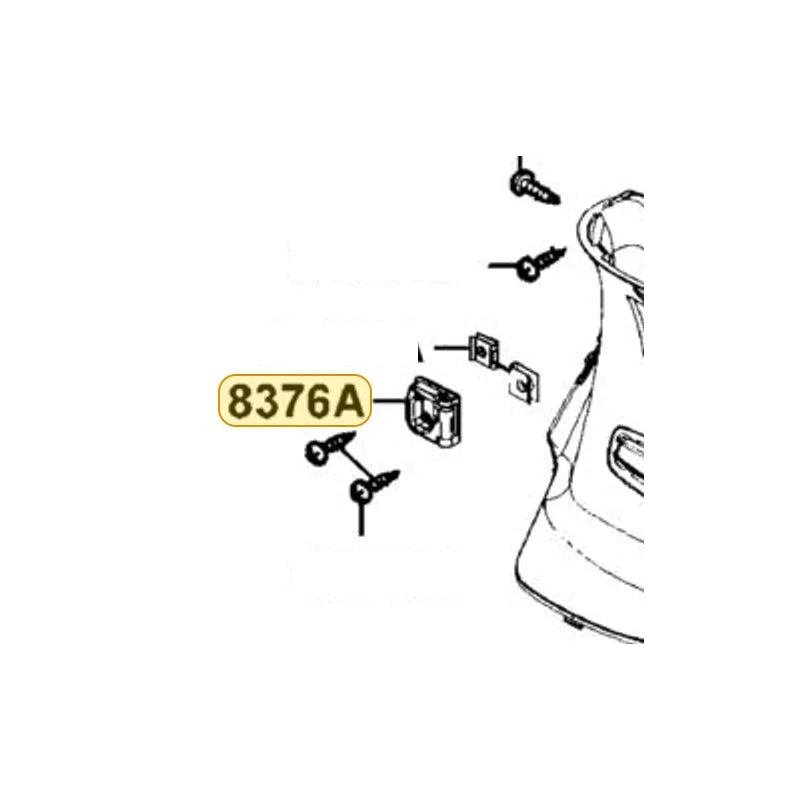 KYMCO Center Clip Assembly 8376A-KECE-901, part location on the factory exploded-view diagram