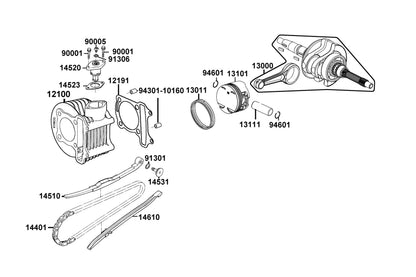 O-ring 15.2*1.5 — 91301-GLR0-W10 — KYMCO exploded-view diagram
