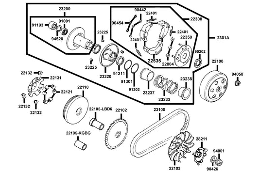 Oil Seal 34*39*3 — 91211-KEE1-C00 — KYMCO exploded-view diagram