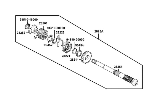 Cir Clip Ex 20 — 94510-20000 — KYMCO exploded-view diagram