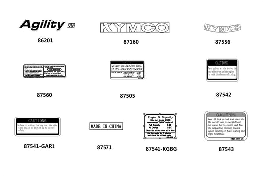 Stripe Kymco — 87160-LDC8-M30-T03 — KYMCO exploded-view diagram