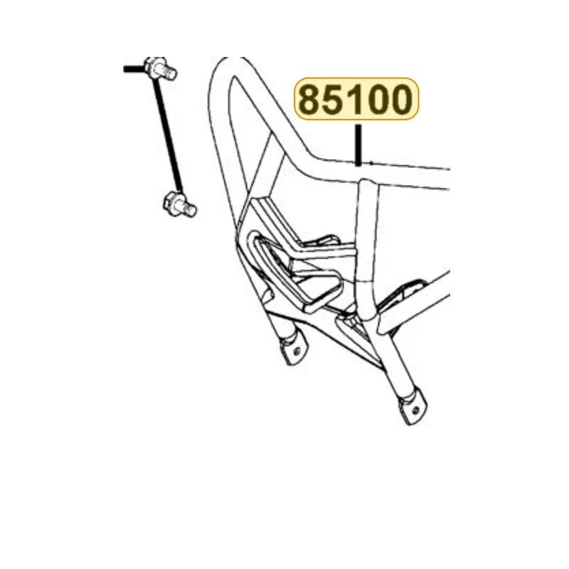 KYMCO Front Bumper Pipe Complete 85100-LEC1-MG0-J3S, part location on the factory exploded-view diagram
