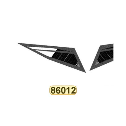 KYMCO Right Handle Cover Front Stripe 86012-LDC8-E90-T01, part location on the factory exploded-view diagram