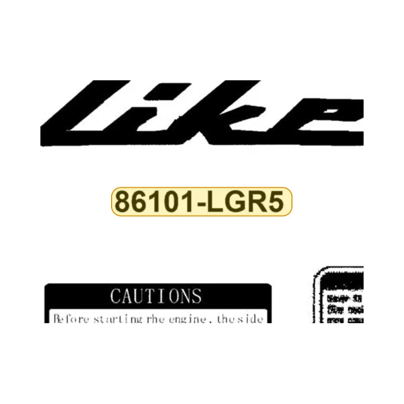 KYMCO Front Cover Stripe 86101-LGR5-E10-T01, part location on the factory exploded-view diagram