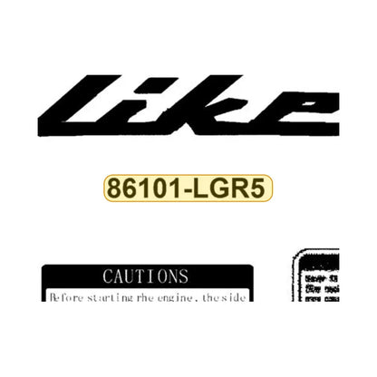 KYMCO Front Cover Stripe 86101-LGR5-E10-T01, part location on the factory exploded-view diagram