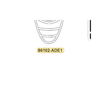 KYMCO Emblem Part 86102-ADE1-900-T01, part location on the factory exploded-view diagram