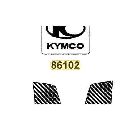 KYMCO K-Logo Emblem 86102-LGR5-E00-T01, part location on the factory exploded-view diagram