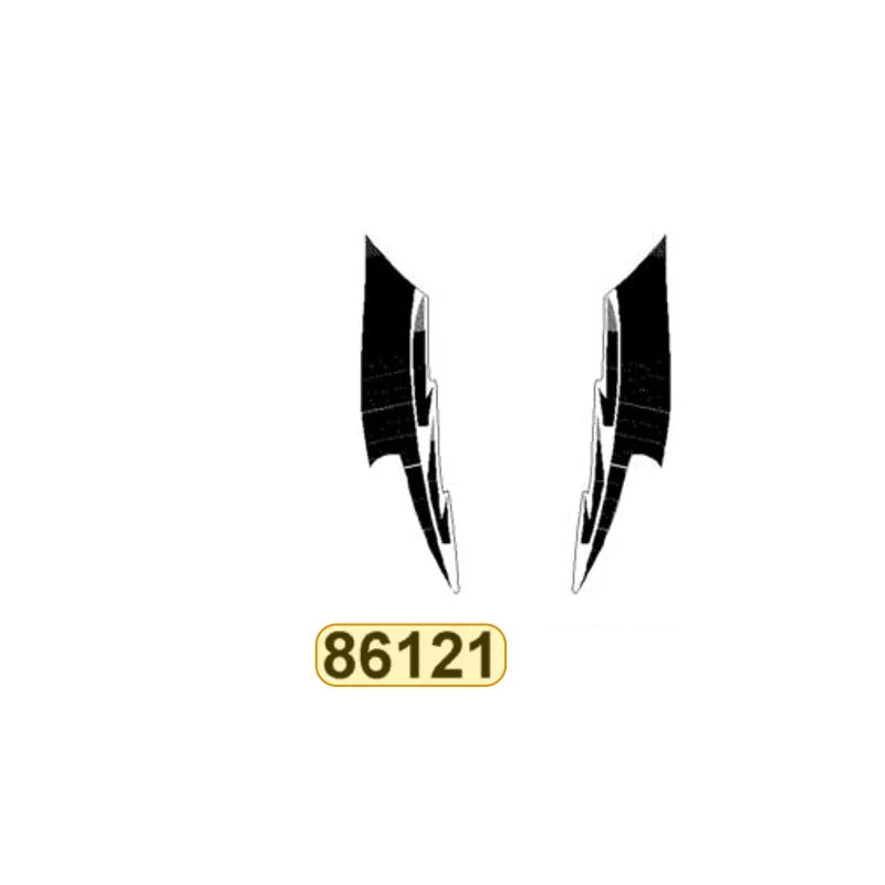 KYMCO Right Front Cover Stripe 86121-LDC8-E90-T02, part location on the factory exploded-view diagram