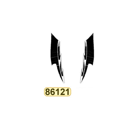 KYMCO Right Front Cover Stripe 86121-LDC8-E90-T03, part location on the factory exploded-view diagram