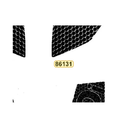 KYMCO Left Front Cover Stripe 86131-AFB9-M30-T02, part location on the factory exploded-view diagram