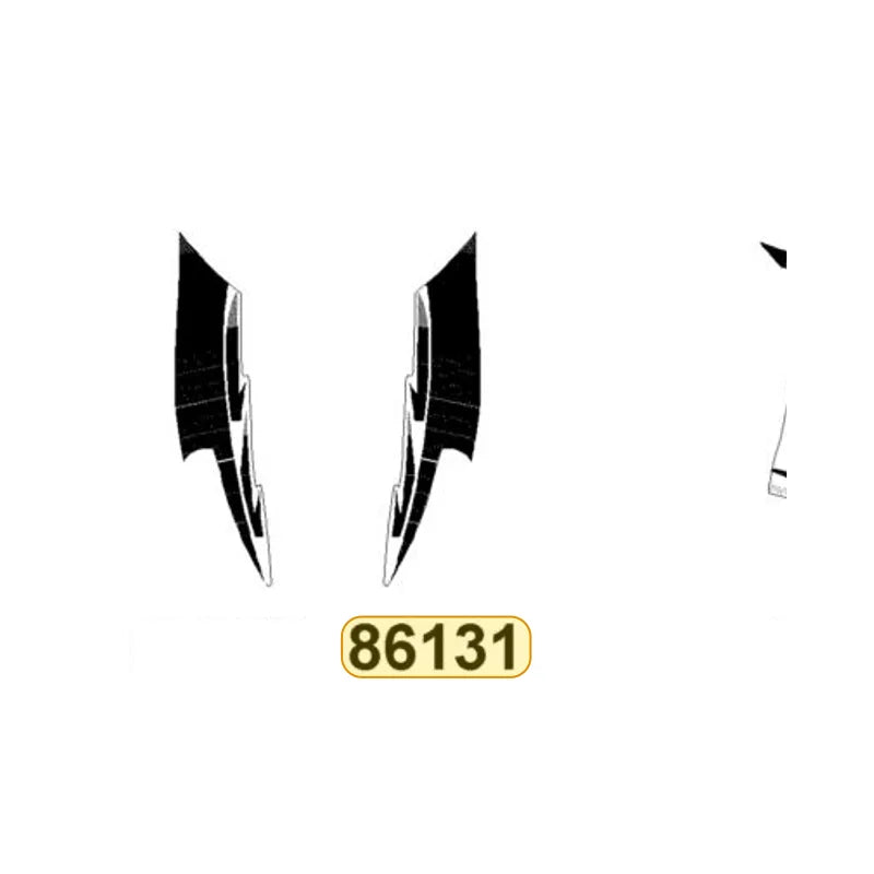 KYMCO Left Front Cover Stripe 86131-LDC8-E90-T02, part location on the factory exploded-view diagram