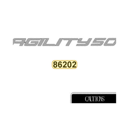 KYMCO Body Cover Emblem 86202-LDC8-M30-T01, part location on the factory exploded-view diagram