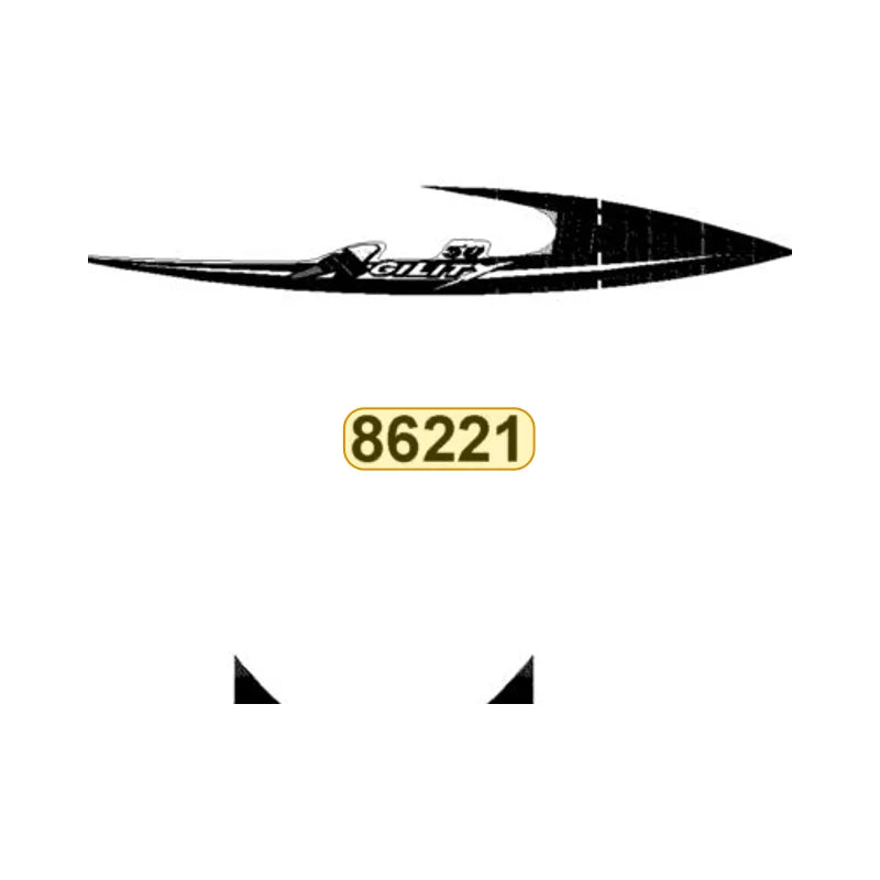 KYMCO Right Side Cover Stripe 86221-LDC8-E90-T02, part location on the factory exploded-view diagram