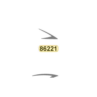 KYMCO Right Side Cover Stripe 86221-LDC8-M31-T01, part location on the factory exploded-view diagram