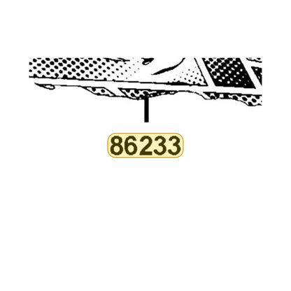 KYMCO Left Fuel Tank Stripe 86233-ALH3-M31-T01, part location on the factory exploded-view diagram