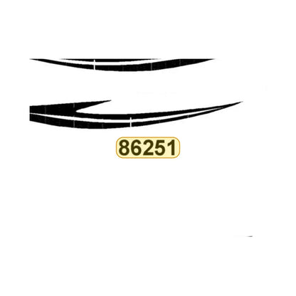 KYMCO Left Side Cover Stripe B 86251-LDC8-E90-T01, part location on the factory exploded-view diagram