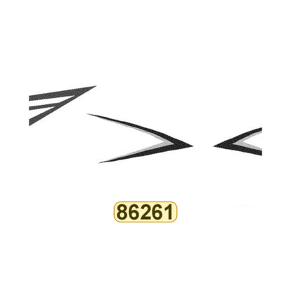KYMCO Right Side Cover Stripe C 86261-LDC8-E90-T04, part location on the factory exploded-view diagram