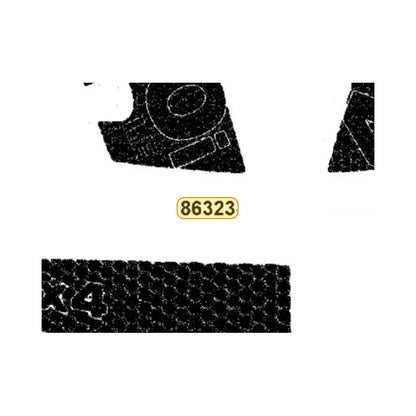 KYMCO Right Side Cover Stripe 86323-AFB9-M31-T02, part location on the factory exploded-view diagram