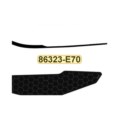 KYMCO Right Side Cover Stripe 86323-BLA2-E70-T09, part location on the factory exploded-view diagram