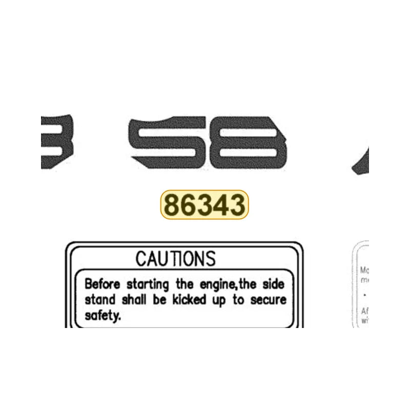 KYMCO Right Side Cover Stripe 86343-BLA2-E20-T09, part location on the factory exploded-view diagram