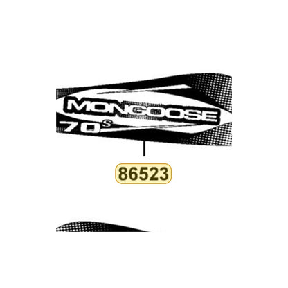 KYMCO Right Front Fender Stripe 86523-ABC8-M32-T03, part location on the factory exploded-view diagram