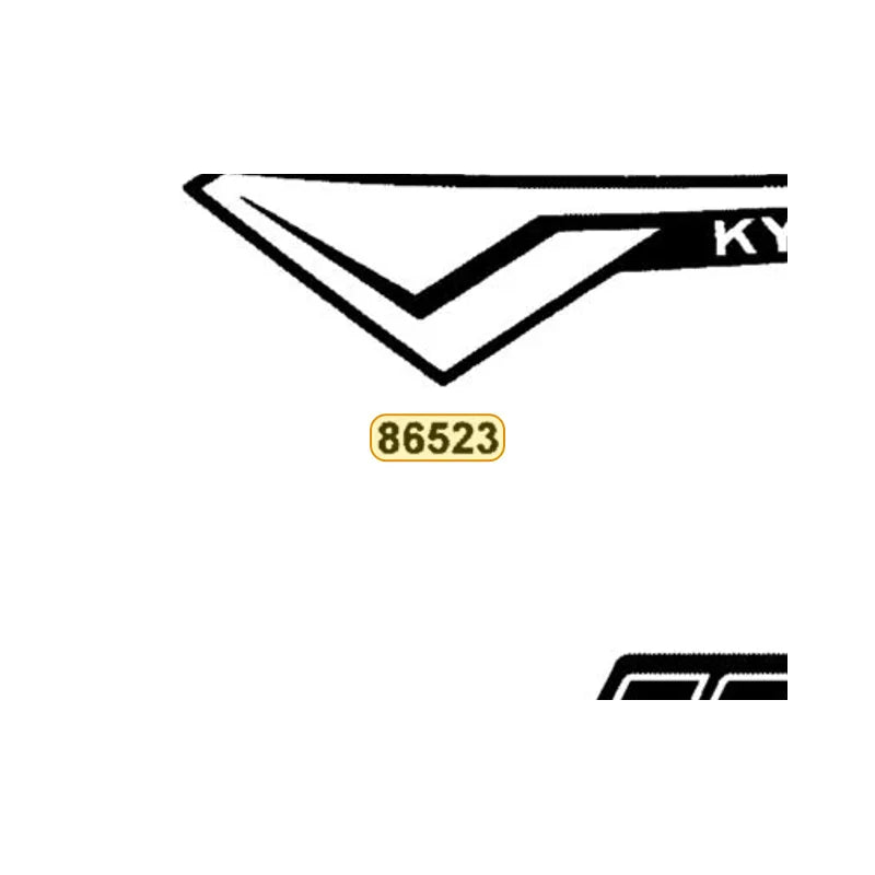 KYMCO Right Fender Front Stripe 86523-BLD3-M00-T02, part location on the factory exploded-view diagram