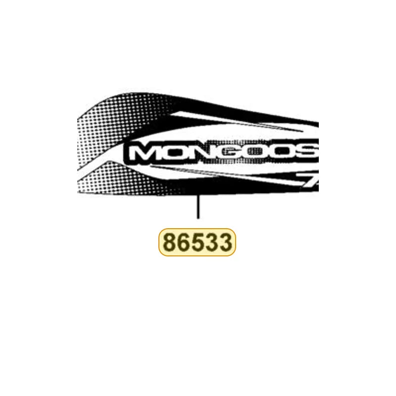 KYMCO Left Front Fender Stripe 86533-ABC8-M32-T02, part location on the factory exploded-view diagram