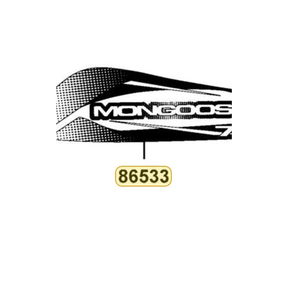 KYMCO Left Front Fender Stripe 86533-ABC8-M32-T02, part location on the factory exploded-view diagram