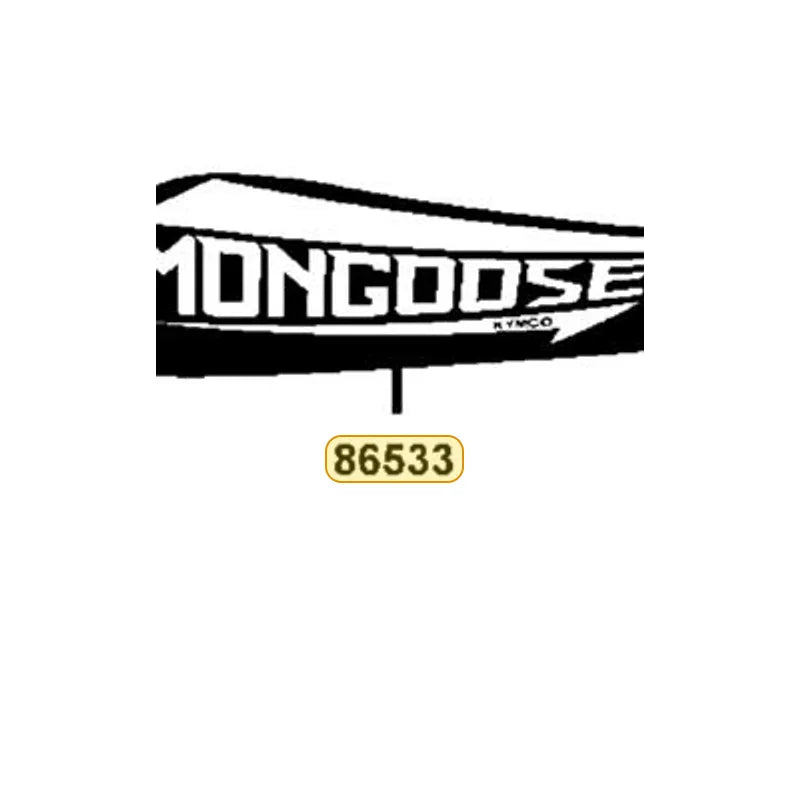 KYMCO Left Front Fender Stripe 86533-ABC8-M33-T03, part location on the factory exploded-view diagram