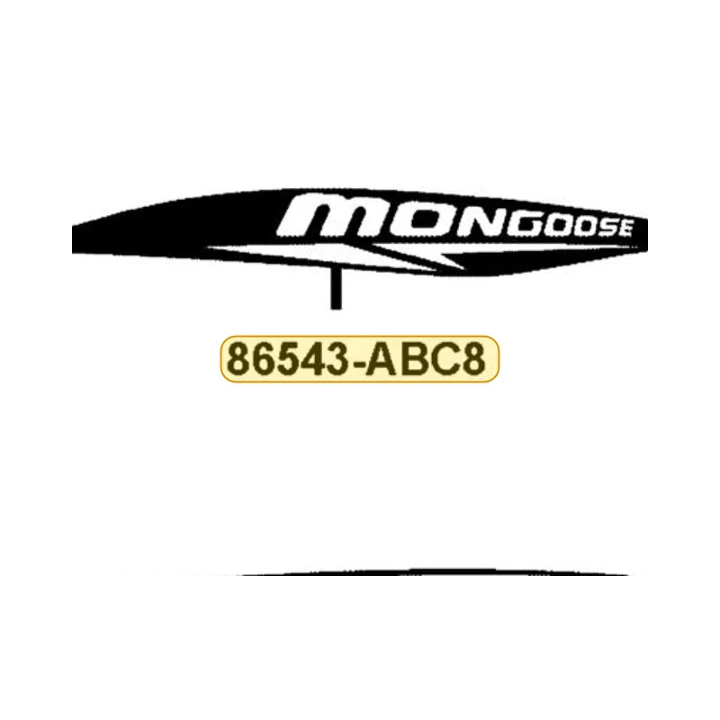KYMCO Right Fender Front Stripe B 86543-ABC8-M00-T01, part location on the factory exploded-view diagram