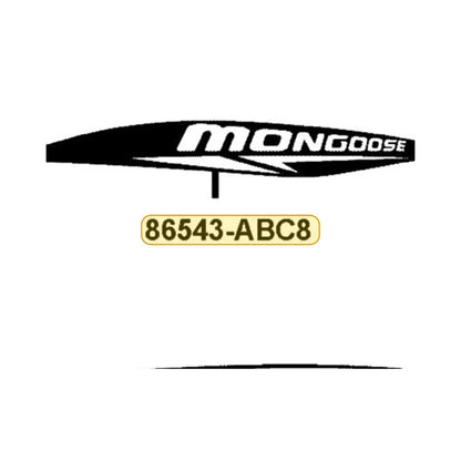 KYMCO Right Fender Front Stripe B 86543-ABC8-M00-T02, part location on the factory exploded-view diagram