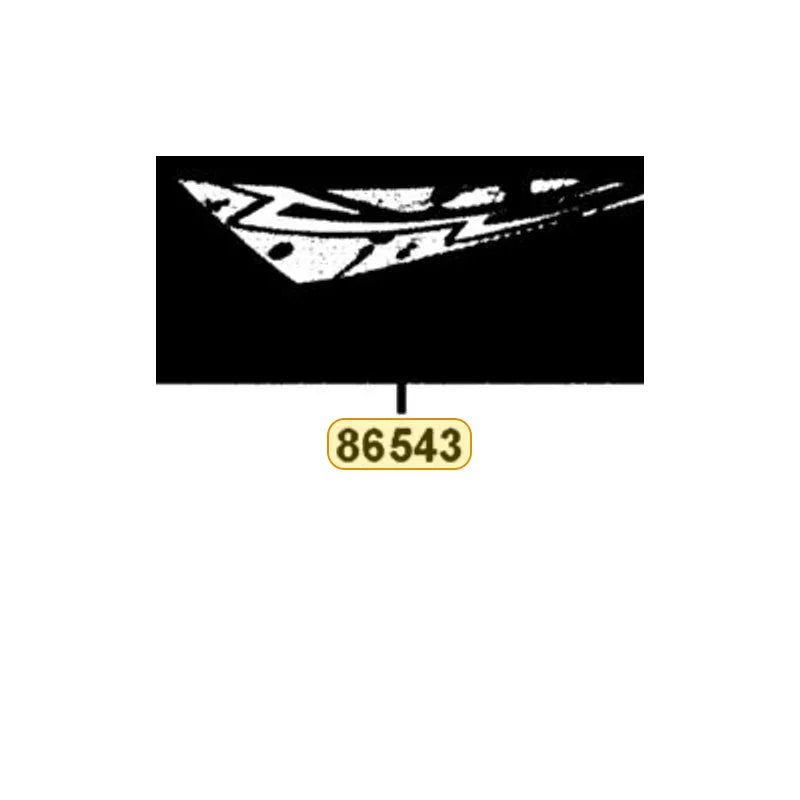 KYMCO Right Fender Front Stripe B 86543-ABC8-M31-T02, part location on the factory exploded-view diagram