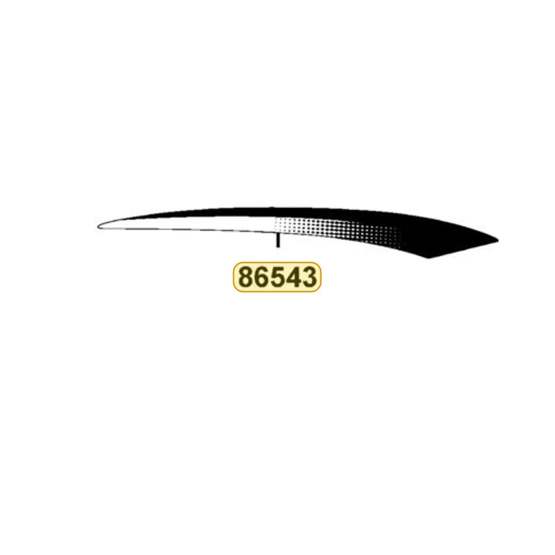 KYMCO Right Fender Front Stripe B 86543-ABC8-M32-T01, part location on the factory exploded-view diagram