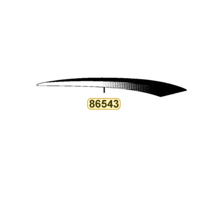 KYMCO Right Fender Front Stripe B 86543-ABC8-M32-T01, part location on the factory exploded-view diagram