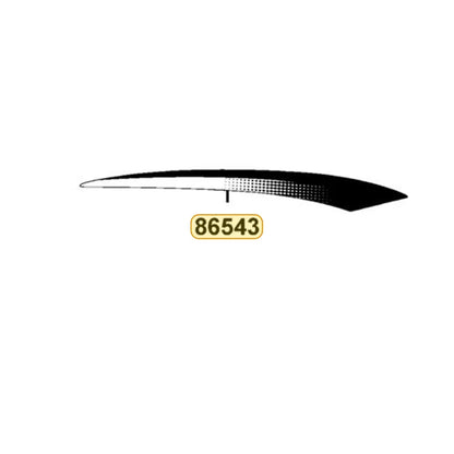 KYMCO Right Fender Front Stripe B 86543-ABC8-M32-T02, part location on the factory exploded-view diagram
