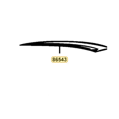 KYMCO Right Fender Front Stripe B 86543-ABC9-M30-T06, part location on the factory exploded-view diagram