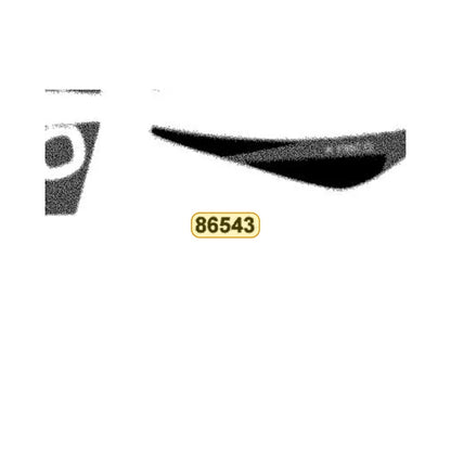KYMCO Right Frnder Front Stripe B 86543-AHA5-M30-T06, part location on the factory exploded-view diagram